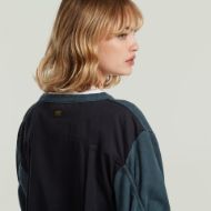 Picture of G-STAR WOMEN'S WOVEN MIX RELAXED SWEATER IN SALUTE GD 3