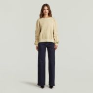 Picture of G-STAR WOMEN'S WOVEN MIX RELAXED SWEATER IN CREAM GD 4