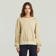 Picture of G-STAR WOMEN'S WOVEN MIX RELAXED SWEATER IN CREAM GD 1