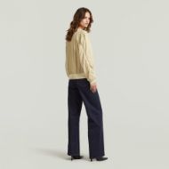 Picture of G-STAR WOMEN'S WOVEN MIX RELAXED SWEATER IN CREAM GD 5