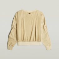 Picture of G-STAR WOMEN'S WOVEN MIX RELAXED SWEATER IN CREAM GD 7
