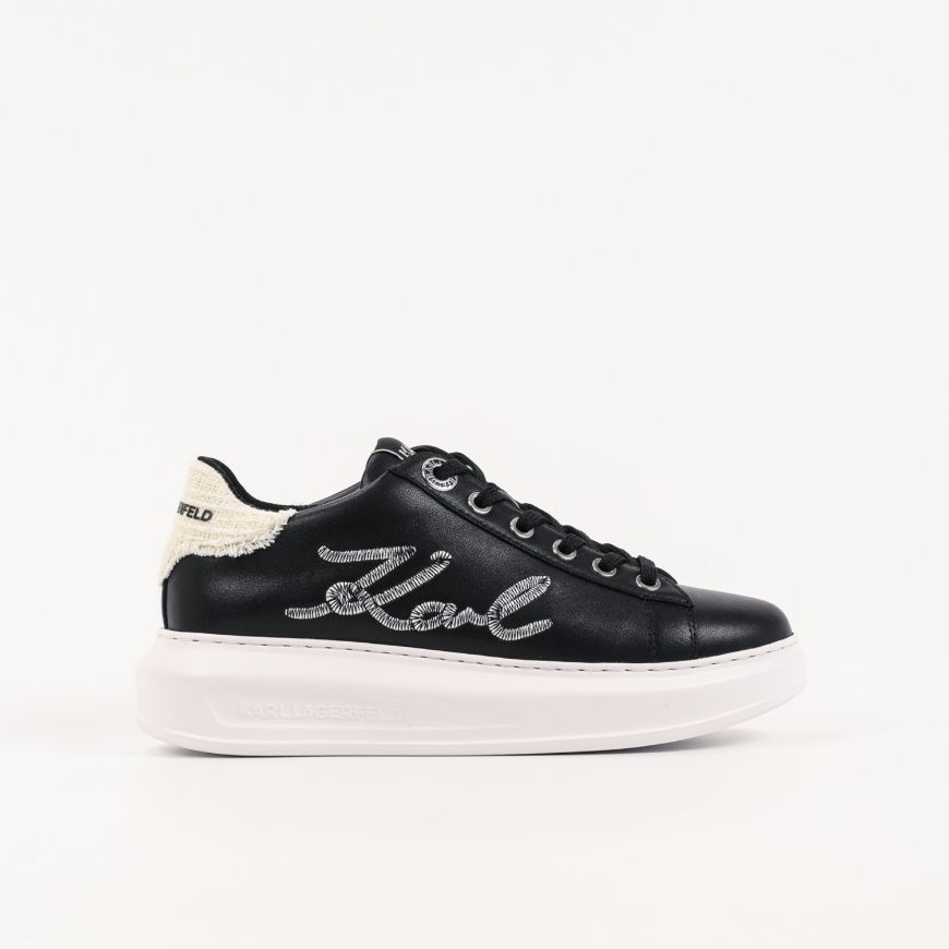 Picture of KARL LAGERFELD WOMEN'S KAPRI BOUCLE SIGNIA LO IN BLACK