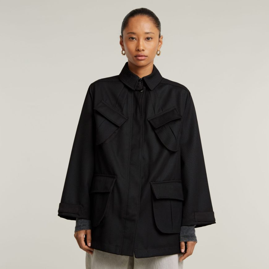 Снимка на G-STAR ДАМСКО ЯКЕ CHISEL A-LINE FIELD JACKET DK BLACK