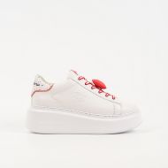 Picture of KARL LAGERFELD WOMEN'S ANAKAPRI LOVE KEEPER IN WHITE W/RED 1