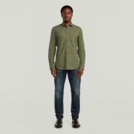 Picture of G-STAR MEN'S BRISTUM 2.0 SLIM SHIRT IN SHADOW OLIVE SLUB STRIPE 4