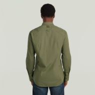 Picture of G-STAR MEN'S BRISTUM 2.0 SLIM SHIRT IN SHADOW OLIVE SLUB STRIPE 2