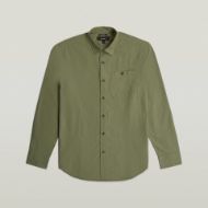 Picture of G-STAR MEN'S BRISTUM 2.0 SLIM SHIRT IN SHADOW OLIVE SLUB STRIPE 6