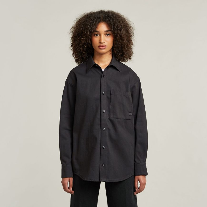 Снимка на G-STAR ДАМСКО ЯКЕ RELAXED OVERSHIRT DARK BLUE