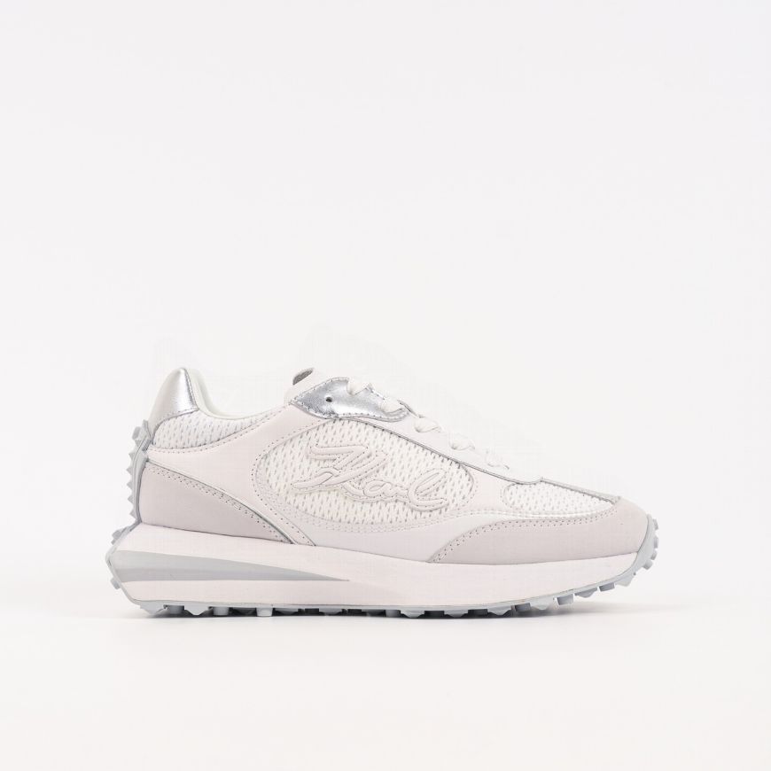 Picture of KARL LAGERFELD WOMEN'S ZONE SIGNIA LO LACE MIX IN WHITE W/SILVER