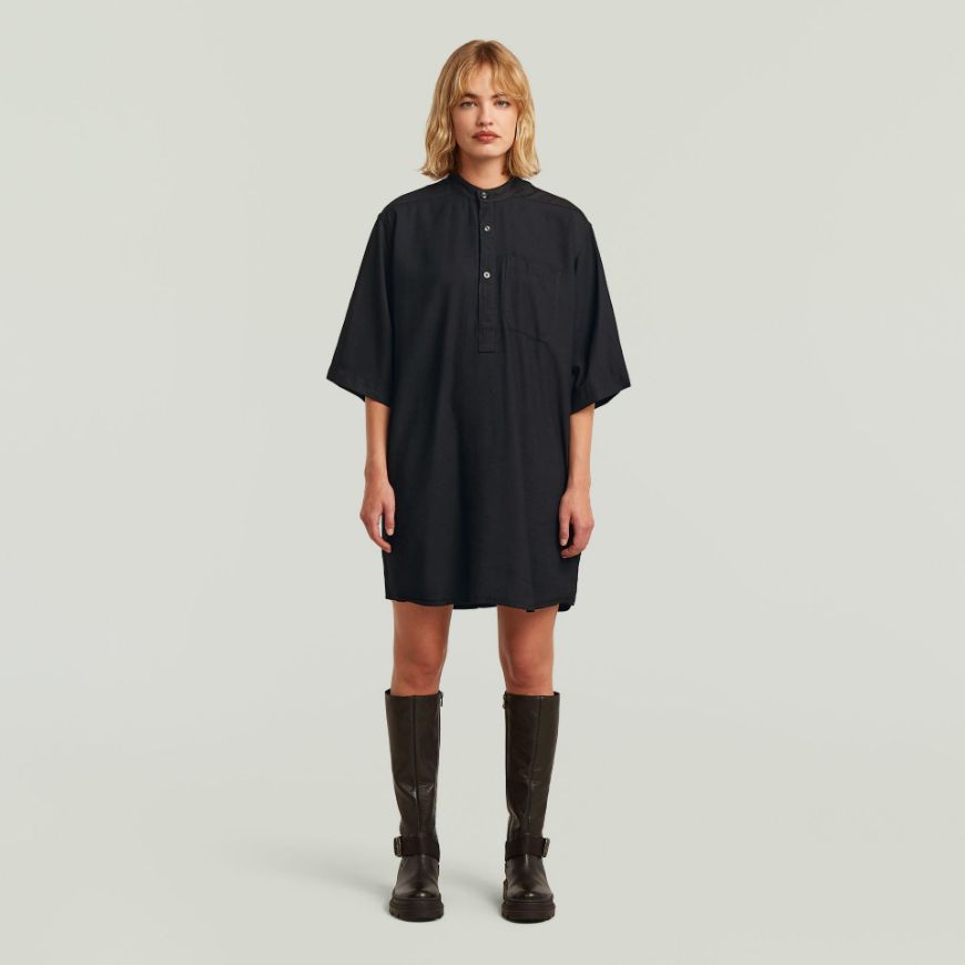 Picture of G-STAR WOMEN'S SHIRT DRESS IN DK BLACK GD