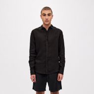 Picture of DIRTY LAUNDRY MEN'S CLASSIC LINEN SHIRT IN BLACK 1