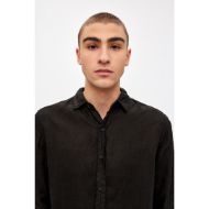 Picture of DIRTY LAUNDRY MEN'S CLASSIC LINEN SHIRT IN BLACK 4