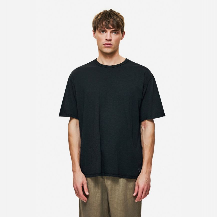 Picture of DIRTY LAUNDRY MEN'S OVERSIZED T-SHIRT WITH STITCHES IN BLACK