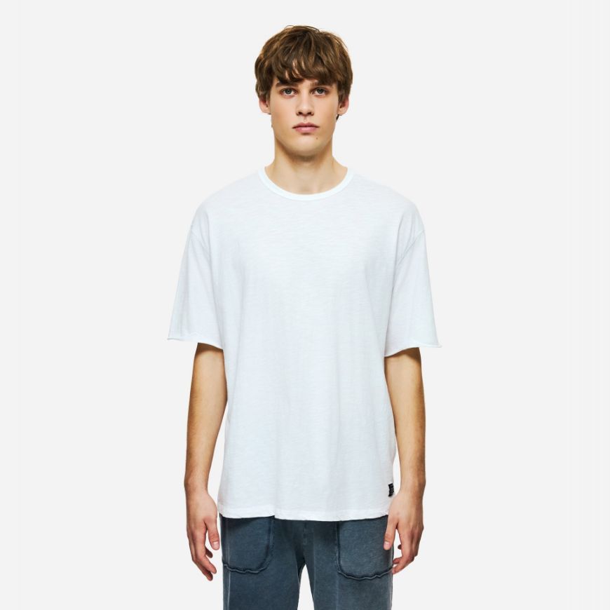 Picture of DIRTY LAUNDRY MEN'S OVERSIZED T-SHIRT WITH STITCHES IN WHITE