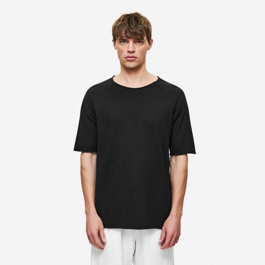 Picture of DIRTY LAUNDRY MEN'S THE RAGLAN SLUB T-SHIRT IN BLACK