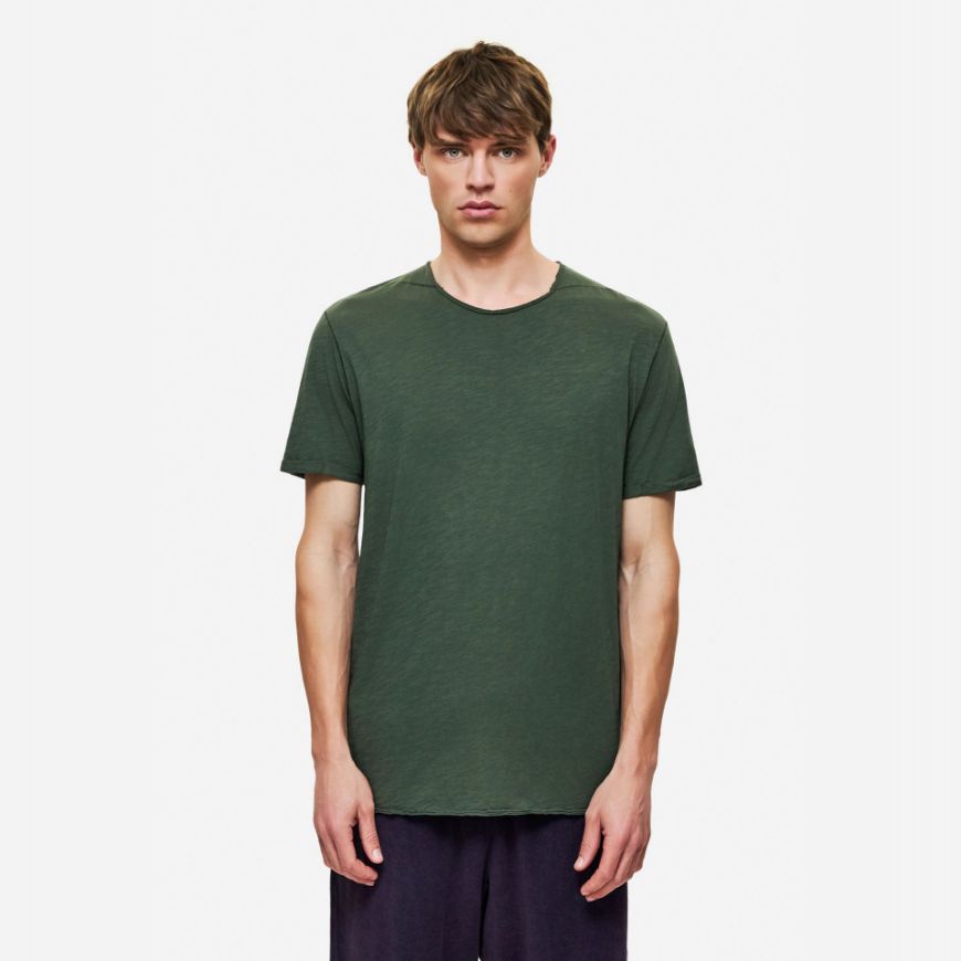 Picture of DIRTY LAUNDRY MEN'S THE ROUNDNECK DETAILED T-SHIRT IN KHAKI
