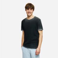 Picture of DIRTY LAUNDRY MEN'S THE ROUNDNECK DETAILED T-SHIRT IN SHADOW BLACK 1