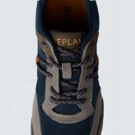 Снимка на REPLAY МЪЖКИ СПОРТНИ ОБУВКИ  FIELD JUPITER ENGINEREED LEATHER SNEAKERS В ТЪМНОСИНЬО СИВО 6