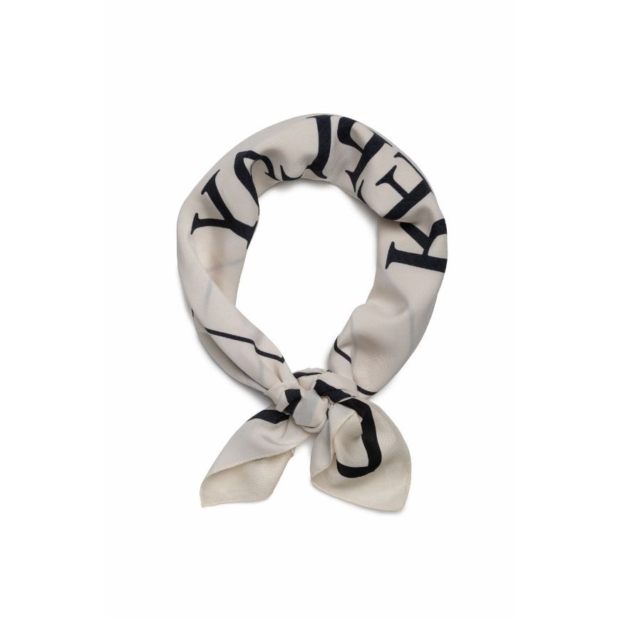Picture of REPLAY WOMEN'S REPLAY LOGO TWILL SCARF IN OFF WHITE
