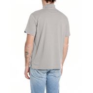 Picture of REPLAY MEN'S STRETCH PIQUÉ POLO-SHIRT IN PEARL GREY 2