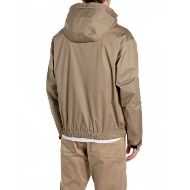 Picture of REPLAY MEN'S RELAXED-FIT TWILL JACKET WITH HOOD IN LIGHT COFFEE 2