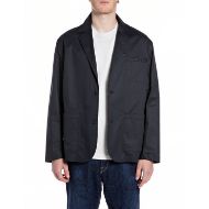 Снимка на REPLAY MEN'S REGULAR-FIT COMPACT TWILL BLAZER В ЧЕРНО 1