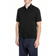 Снимка на REPLAY МЪЖКА ЖИЛЕТКА SHORT-SLEEVED BUTTON-UP COTTON SWEATER В ЧЕРНО 1