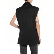 Снимка на REPLAY WOMEN'S SLEEVELESS BLAZER JACKET В ЧЕРНО 2
