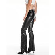 Picture of REPLAY WOMEN'S COATED BOOTCUT TROUSERS IN BLACK 2