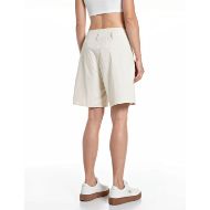 Picture of REPLAY WOMEN'S RELAXED FIT TWILL SHORTS IN CHALK 3