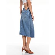 Picture of REPLAY WOMEN'S MIDI DENIM SKIRT IN MEDIUM BLUE 2