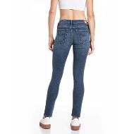 Picture of REPLAY WOMEN'S NEW LUZ SKINNY FIT JEANS 11 OZ POWER STRETCH MODAL INDIGO IN MEDIUM BLUE 3