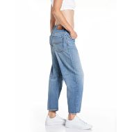 Picture of REPLAY WOMEN'S JANIE LOOSE FIT JEANS 12 OZ RECYCLED INDIGO COTTON IN LIGHT BLUE 2