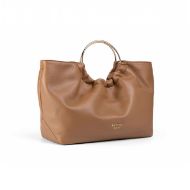 Picture of REPLAY WOMEN'S SOLID-COLOUR BAG WITH METALLIC HANDLE IN WOODSMOKE 2