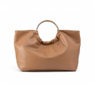 Picture of REPLAY WOMEN'S SOLID-COLOUR BAG WITH METALLIC HANDLE IN WOODSMOKE 3