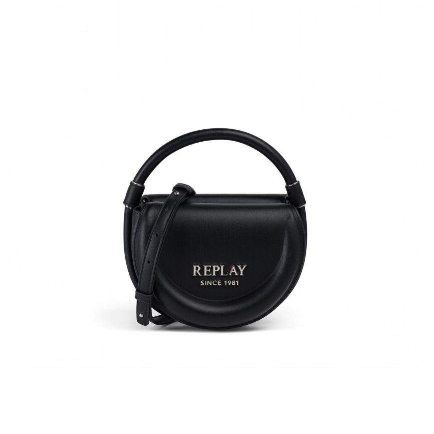 Picture of REPLAY WOMEN'S BAG WITH STRAP AND HANDLE IN BLACK