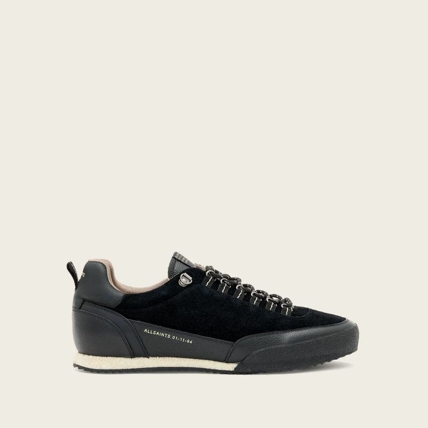 Picture of ALLSAINTS MEN'S HARRI OD LOW TOP TRAINERS IN BLACK