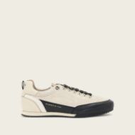 Picture of ALLSAINTS MEN'S HARRI OD LOW TOP TRAINERS IN CHALK WHITE/BLACK 1