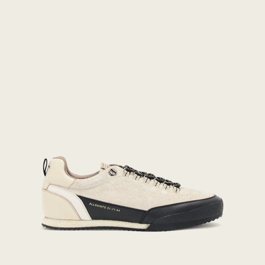 Picture of ALLSAINTS MEN'S HARRI OD LOW TOP TRAINERS IN CHALK WHITE/BLACK
