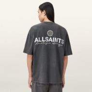 Picture of ALLSAINTS MEN'S EMBLEM SHORT SLEEVE CREW T-SHIRT IN WASHED BLACK 2
