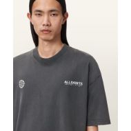 Picture of ALLSAINTS MEN'S EMBLEM SHORT SLEEVE CREW T-SHIRT IN WASHED BLACK 3
