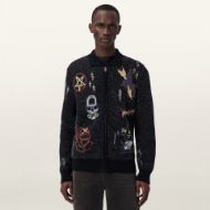 Picture of ALLSAINTS MEN'S MELLER CARDIGAN IN BLACK 5