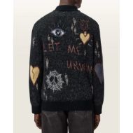 Picture of ALLSAINTS MEN'S MELLER CARDIGAN IN BLACK 2