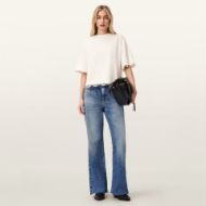 Picture of ALLSAINTS WOMEN'S NIA LACE T-SHIRT IN ARCTIC WHITE 8