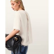 Picture of ALLSAINTS WOMEN'S NIA LACE T-SHIRT IN ARCTIC WHITE 6