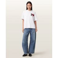 Picture of ALLSAINTS WOMEN'S HEART ETTA T-SHIRT IN OPTIC WHITE 6