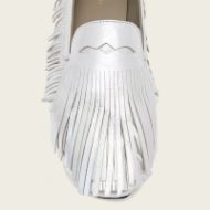 Picture of ALLSAINTS WOMEN'S SANDY FRINGE LOAFERS IN SILVER SHINE 5
