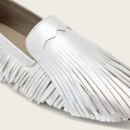 Picture of ALLSAINTS WOMEN'S SANDY FRINGE LOAFERS IN SILVER SHINE 4