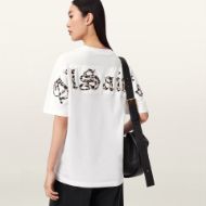 Picture of ALLSAINTS WOMEN'S FUSE OVERSIZED ETTA T-SHIRT IN OPTIC WHITE 4