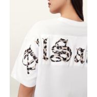 Picture of ALLSAINTS WOMEN'S FUSE OVERSIZED ETTA T-SHIRT IN OPTIC WHITE 3